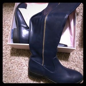 Navy Blue Riding Boots